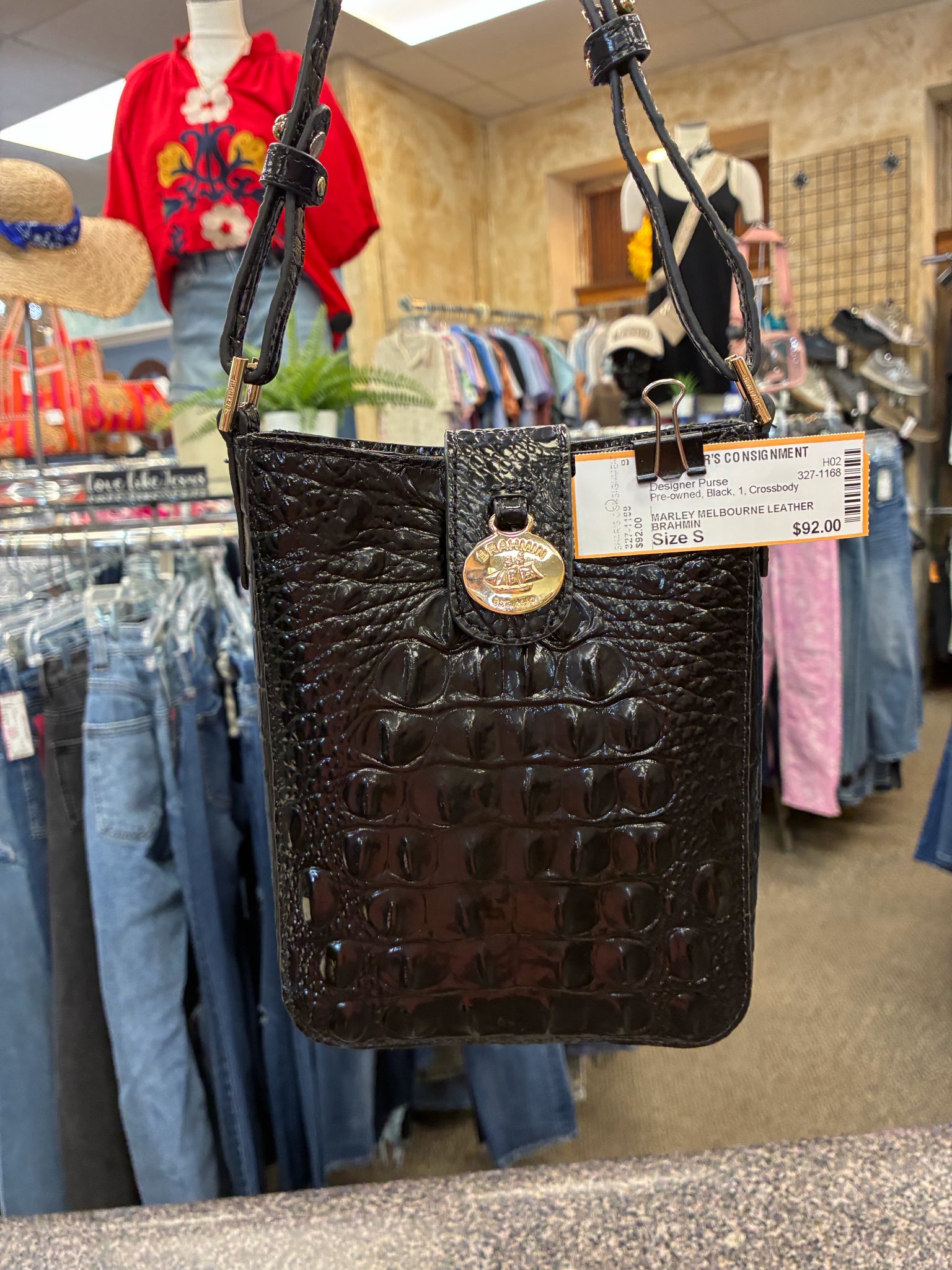 Pre-owned BRAHMIN Black Crossbody Designer Purse