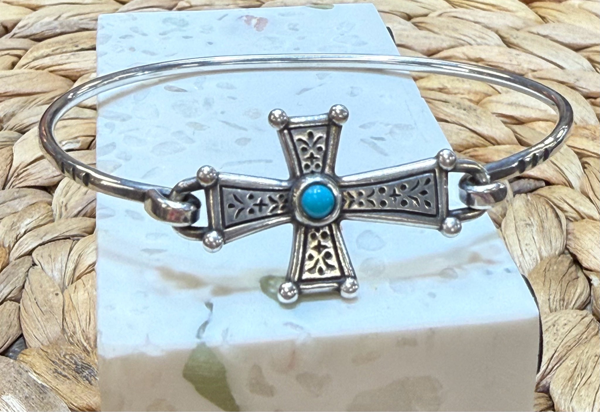 Pre-owned JAMES AVERY STERLING SILVER Turquoise Designer Bracelet