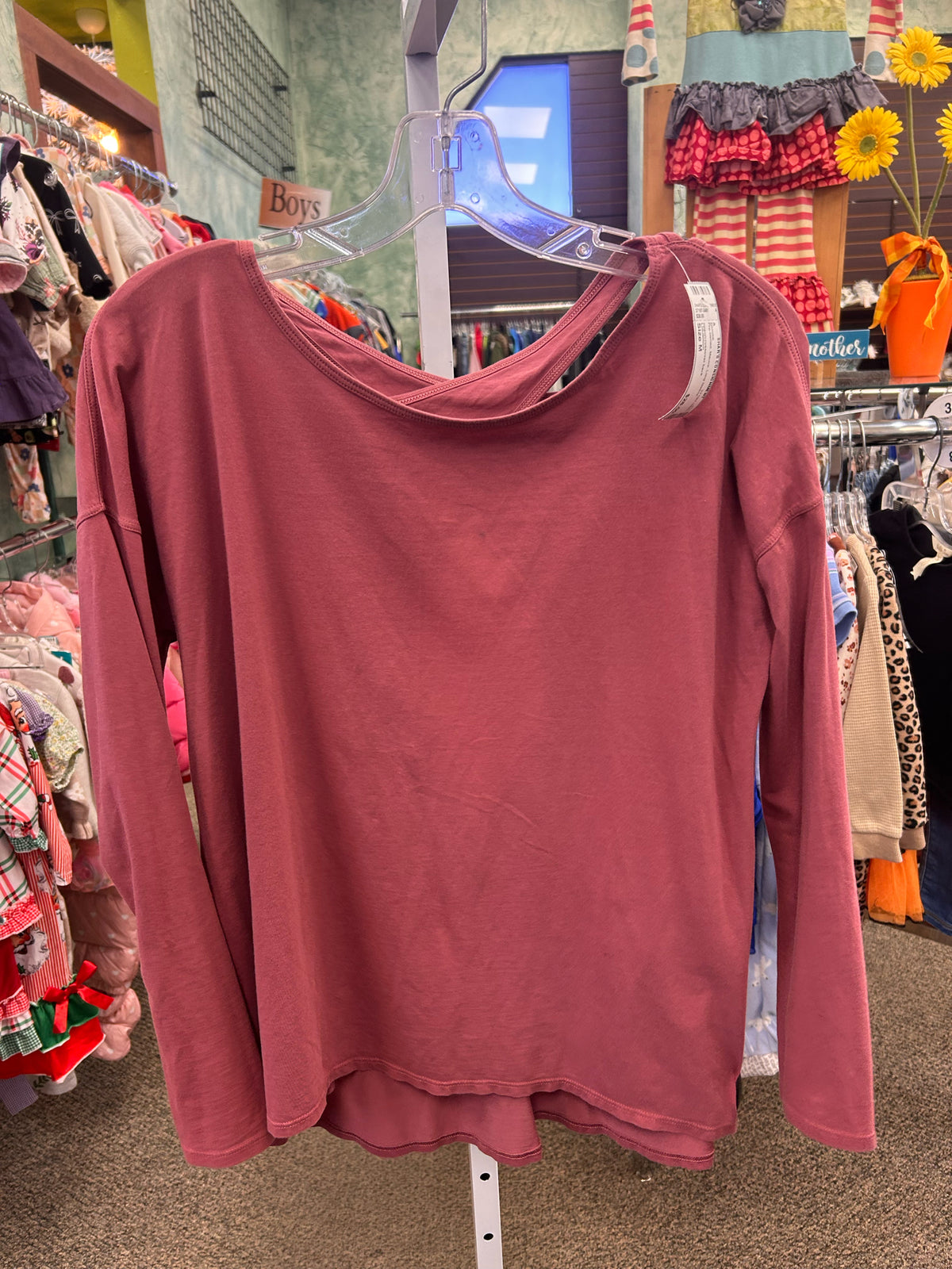 Pre-owned Lululemon Mauve Size: M Long Sleeve Blouse