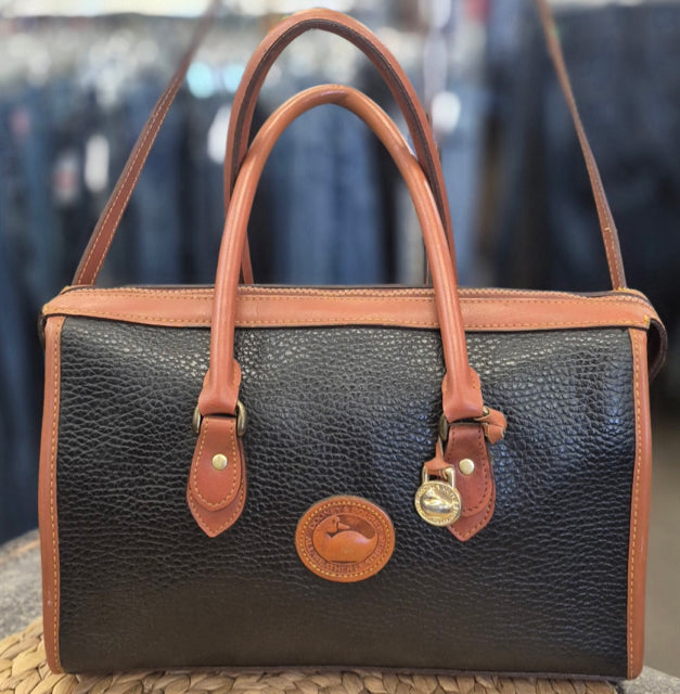 Pre-owned DOONEY&BOURKE Black Brown Trim Crossbody Designer Purse