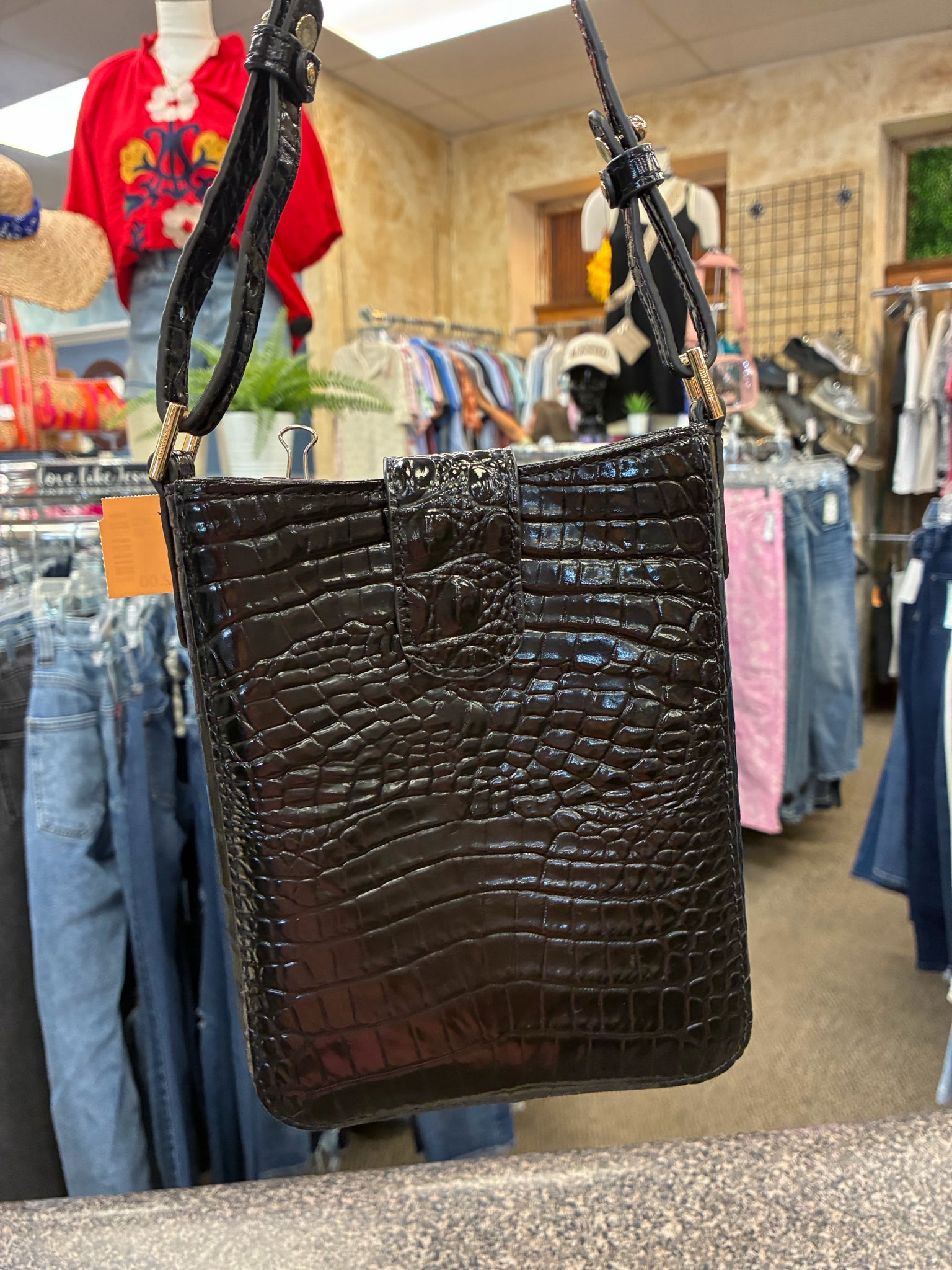 Pre-owned BRAHMIN Black Crossbody Designer Purse