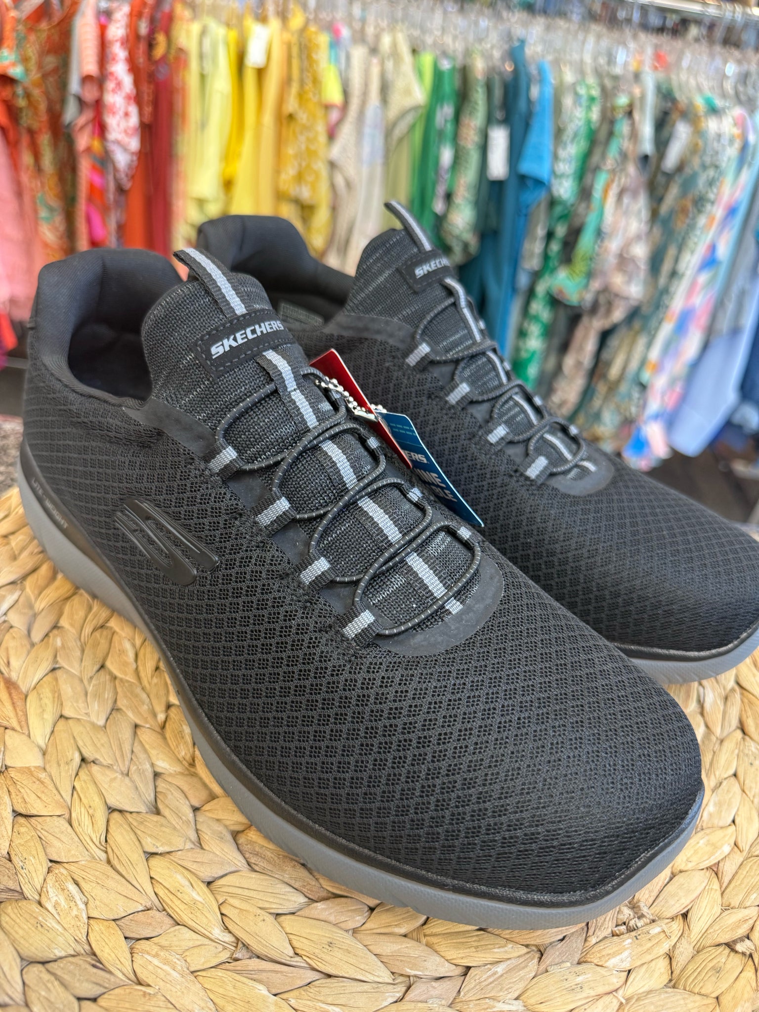 Pre-owned SKECHERS Black Grey SHOE SIZE 11 MENS Sneakers