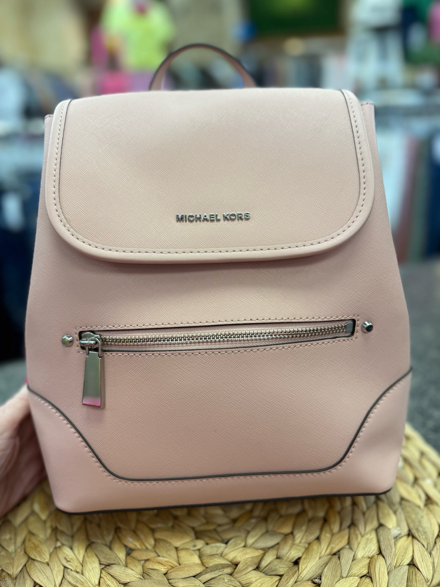 New with Tag MICHAEL KORS Light pink Backpack Designer Purse