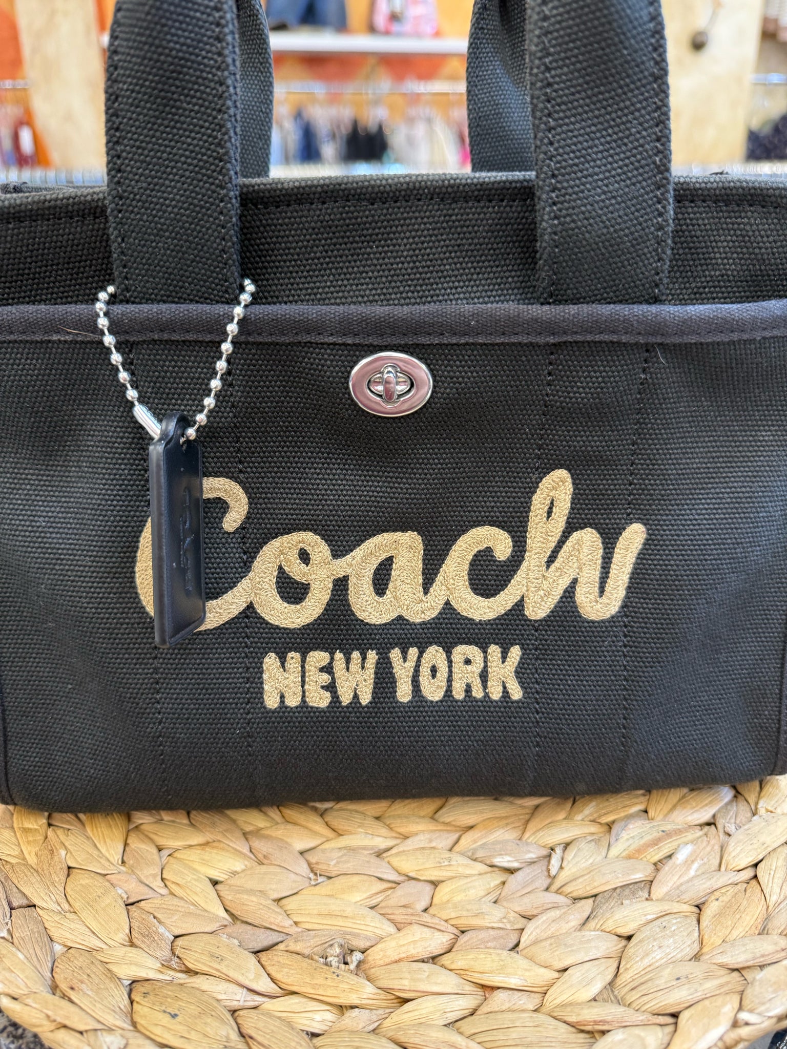 Pre-owned COACH Black Tan Crossbody Designer Purse