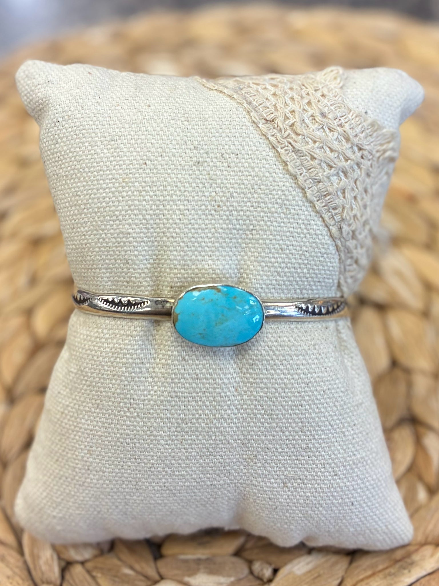Pre-owned Sterling Silver STERLING SILVER Turquoise Designer Bracelet