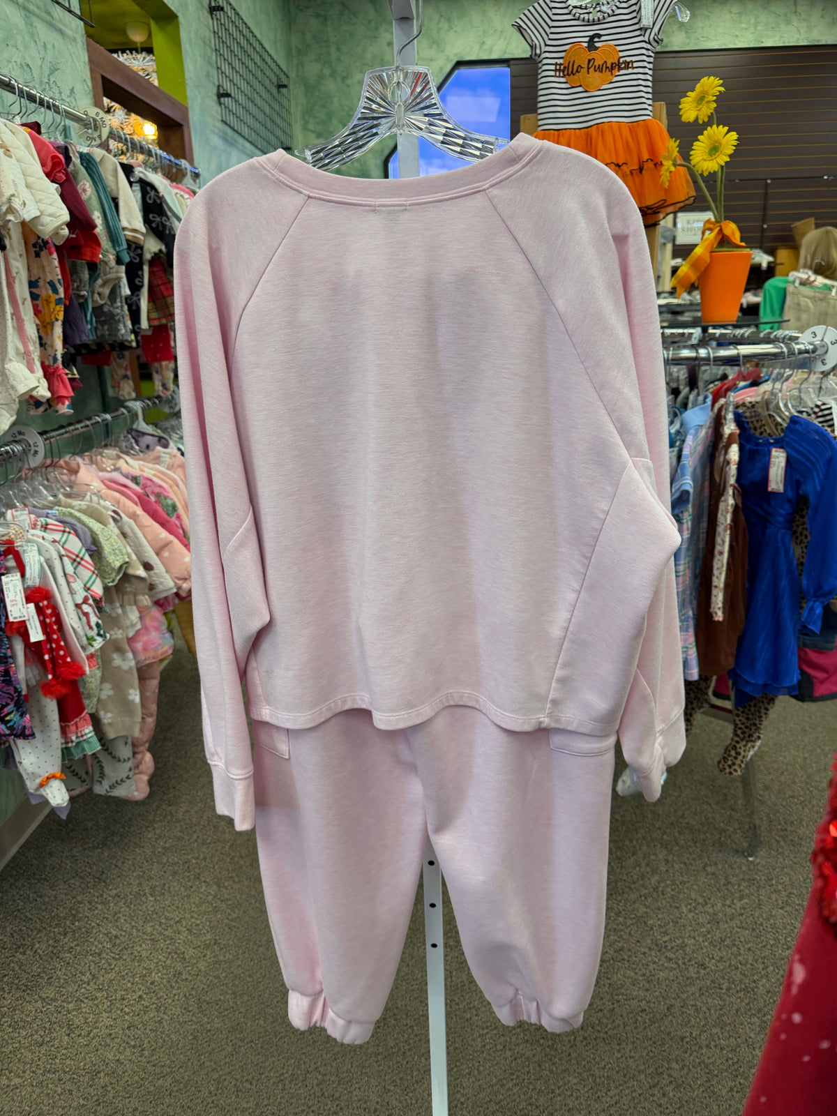 Pre-owned EXPRESS Pink blend Dr Size 8 Long Sleeve PantSet