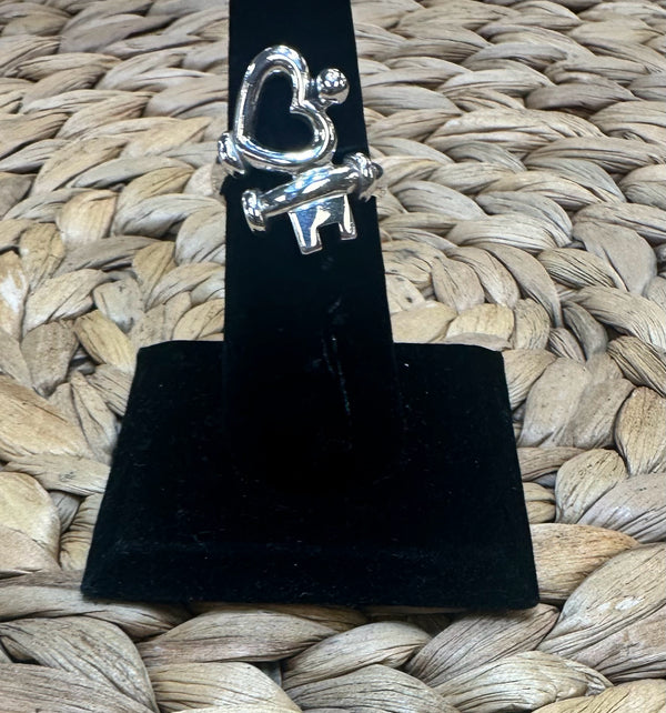 Pre-owned JAMES AVERY Silver Ring Size 8 Designer Ring