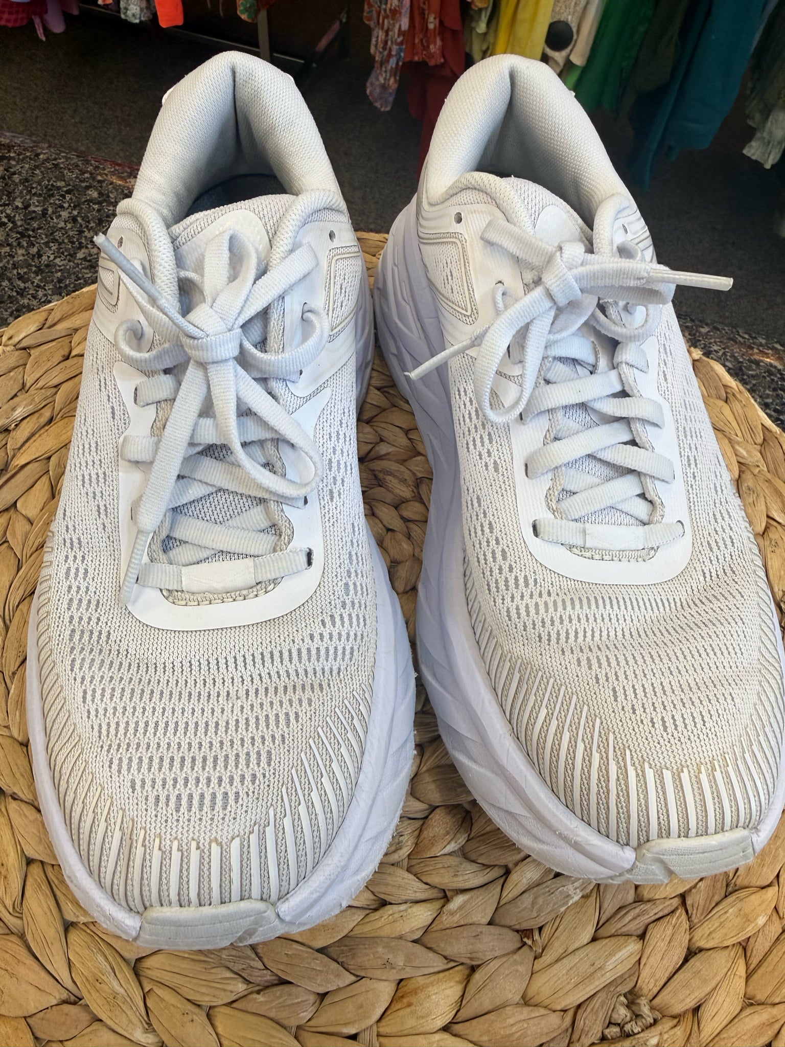 Pre-owned HOKA White Size 7 Designer Sneaker