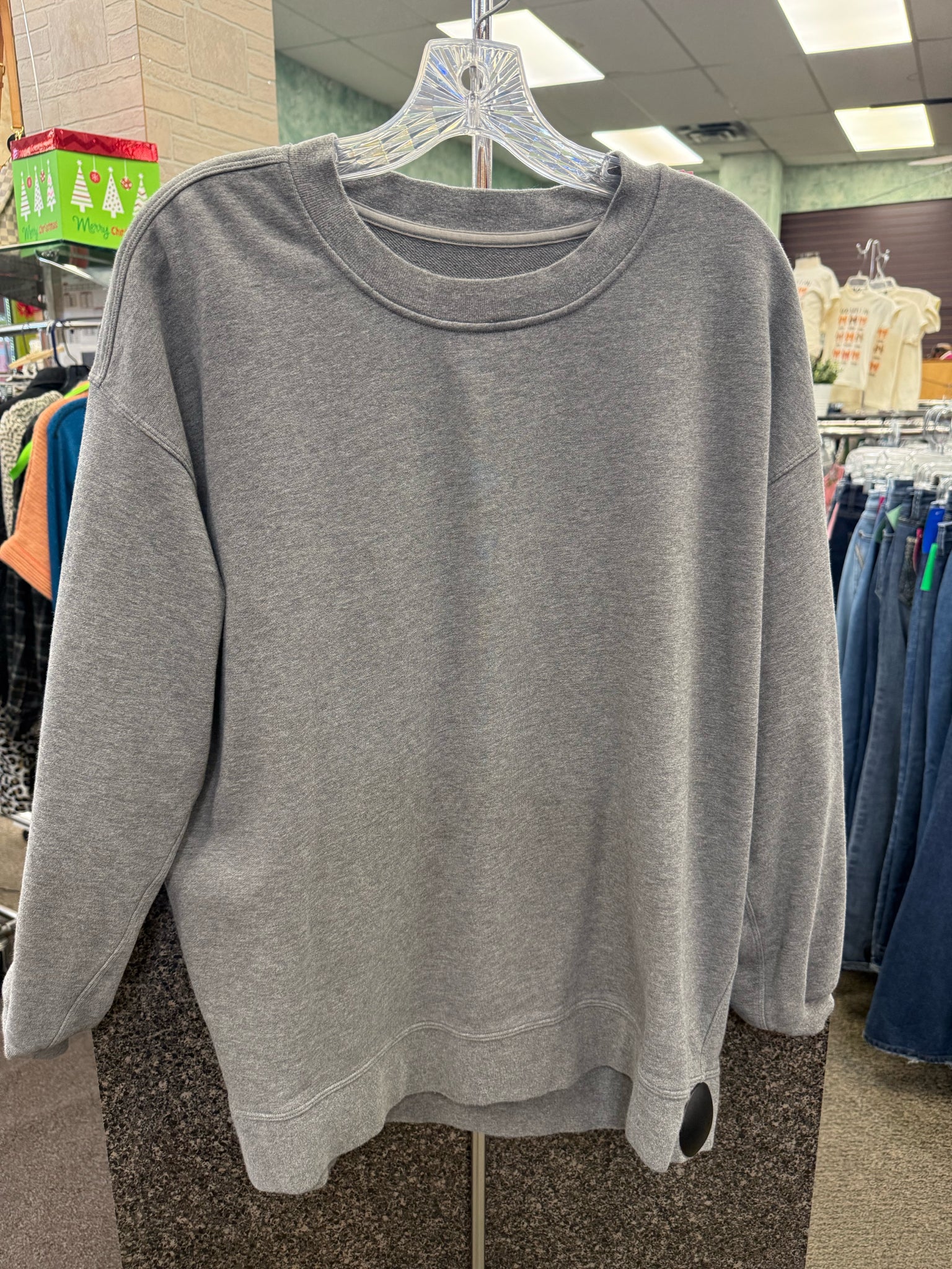 Pre-owned Lululemon Gray # SIZE L/XL Long Sleeve Designer Sweatshirt