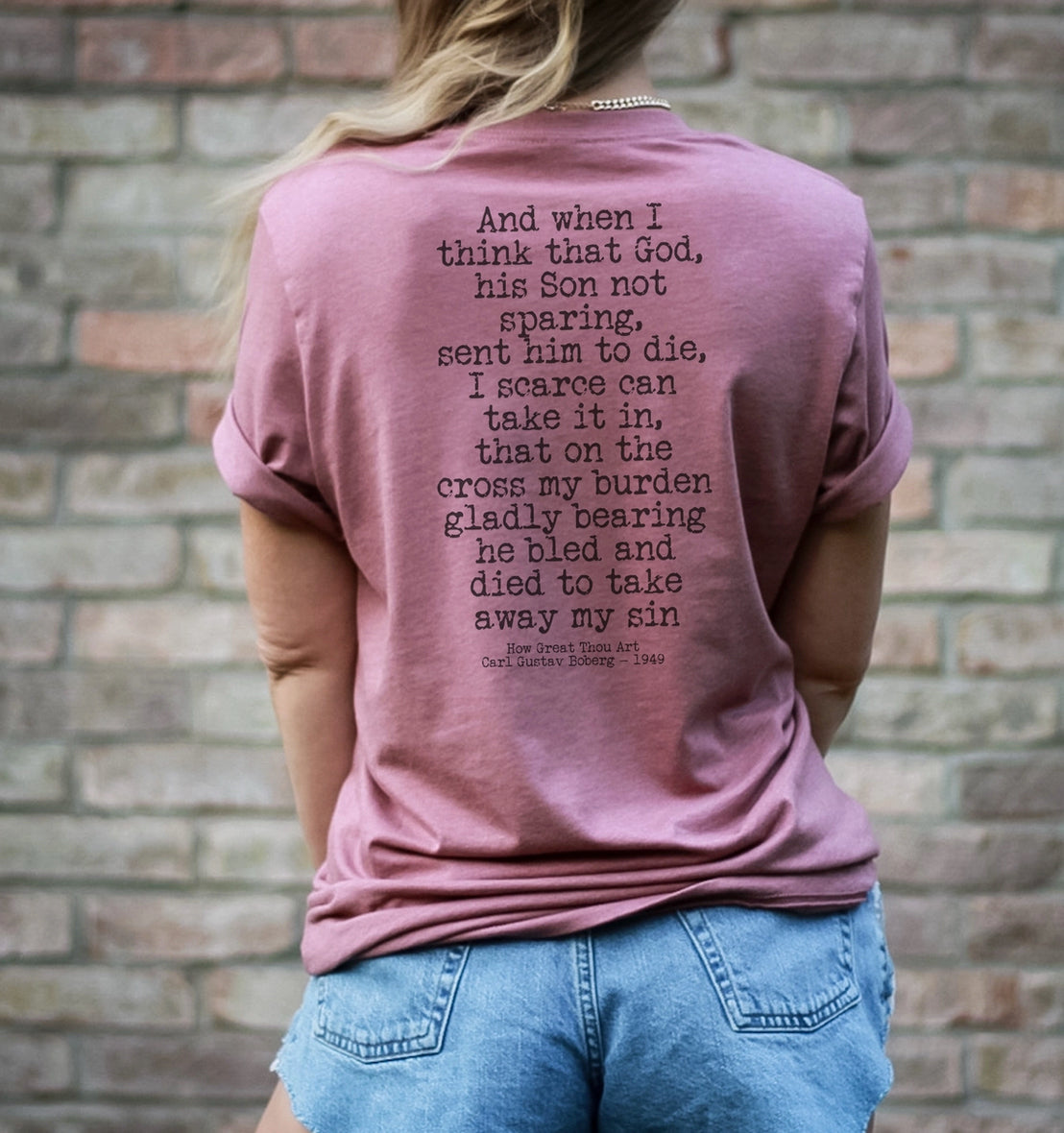 New Faith Life Christian Heather Mauve Size S Short Sleeve Tee
