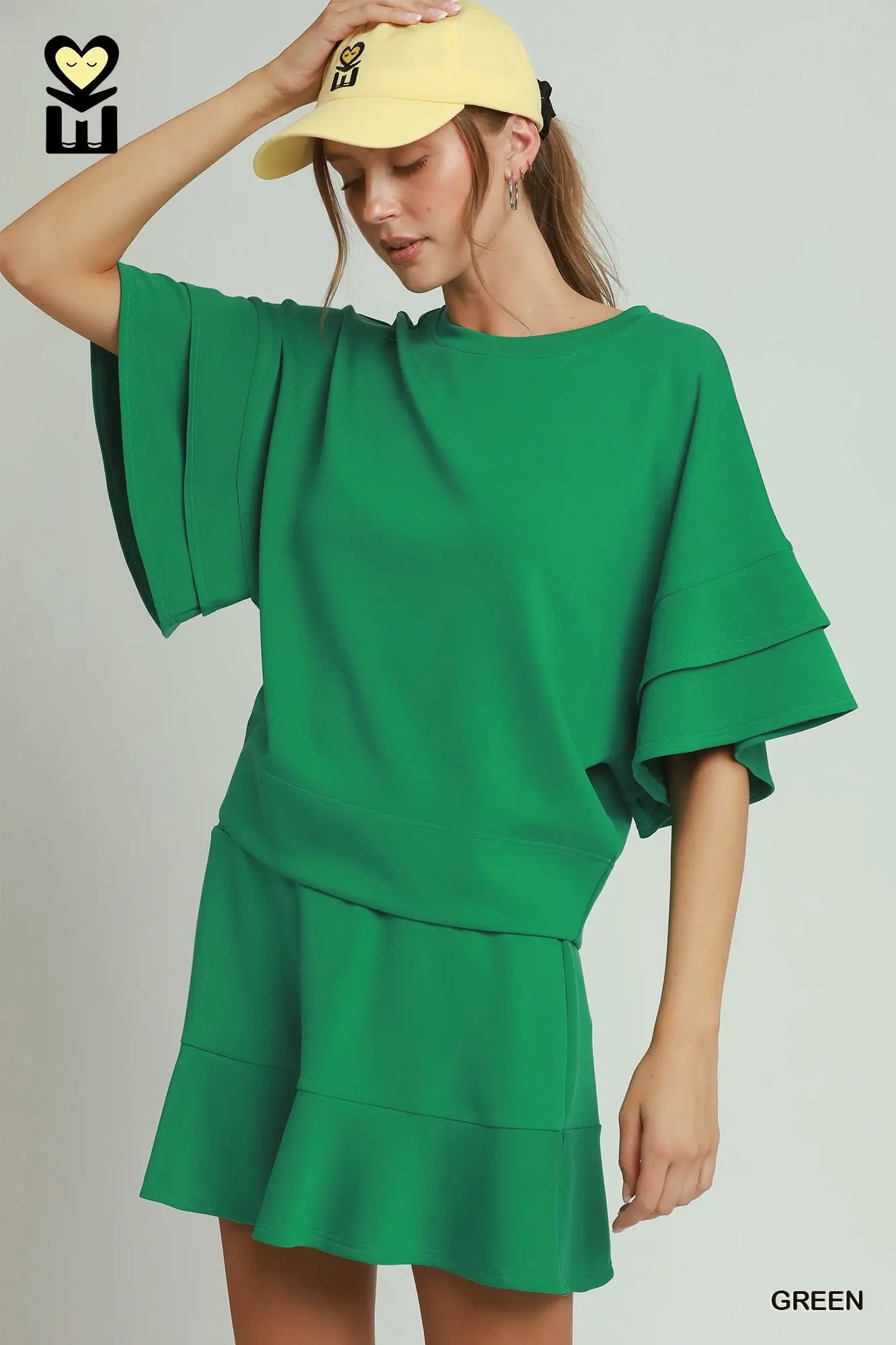 New UMGEE Green Dr Size S SkirtSet