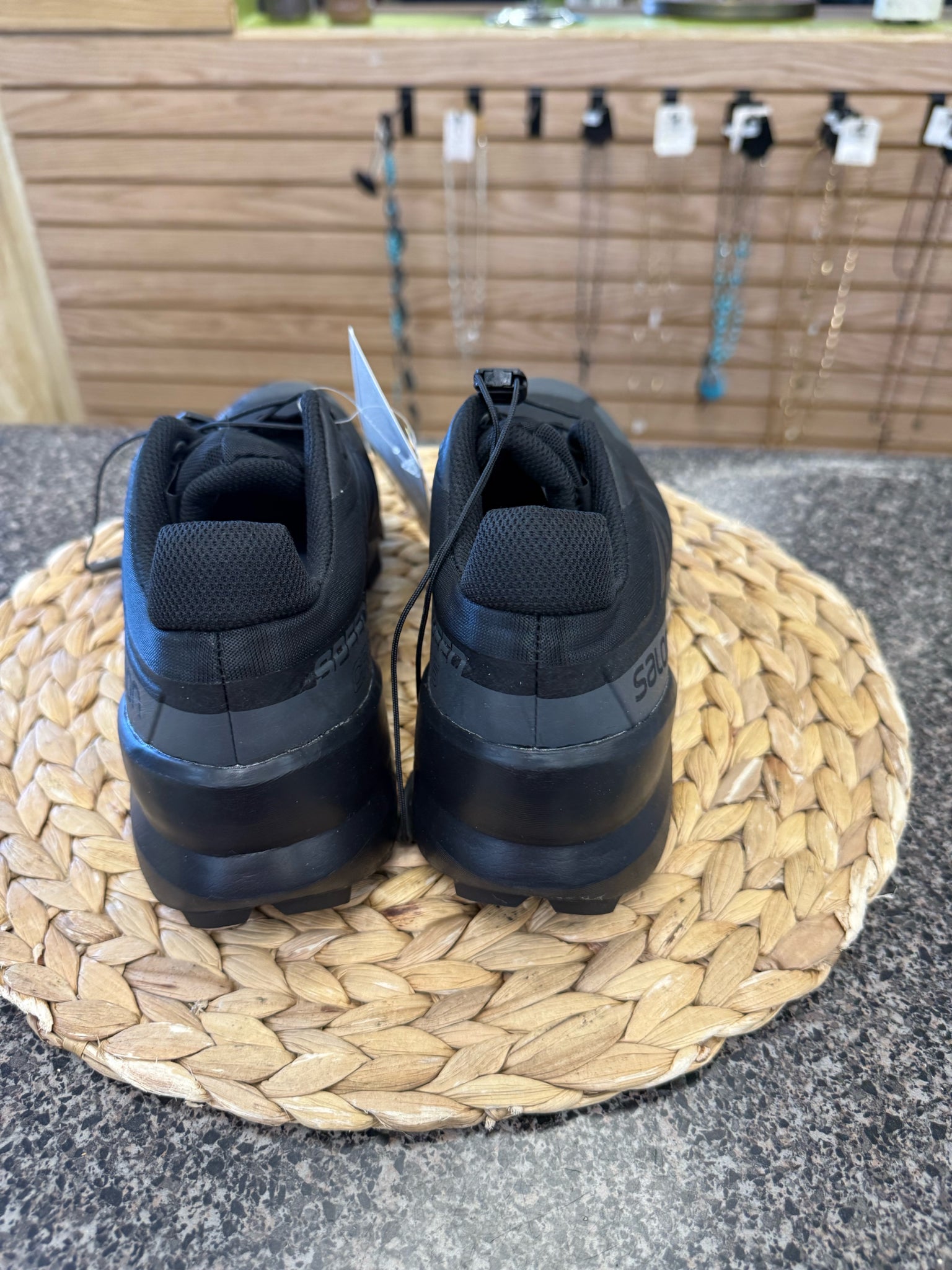 New with Tag SALOMON Black Gray Trim Size 9 Designer Sneaker