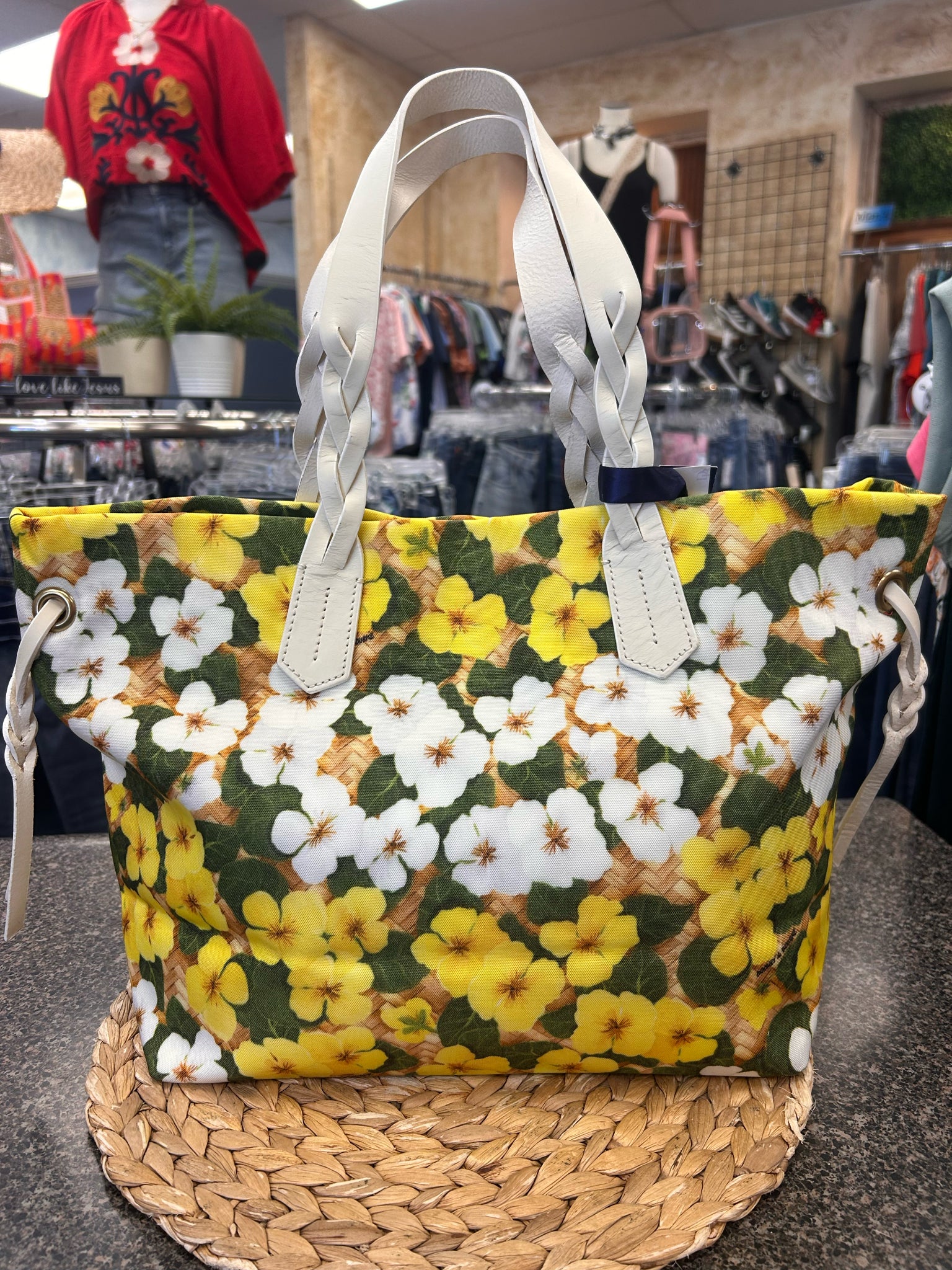 New with Tag DOONEY&BOURKE Yellow floral Multi Floral Tote Designer Purse