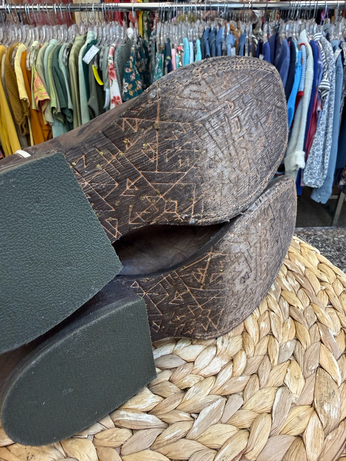 Pre-owned ARIAT Dark brown Mint Size 6.5 Designer Boot