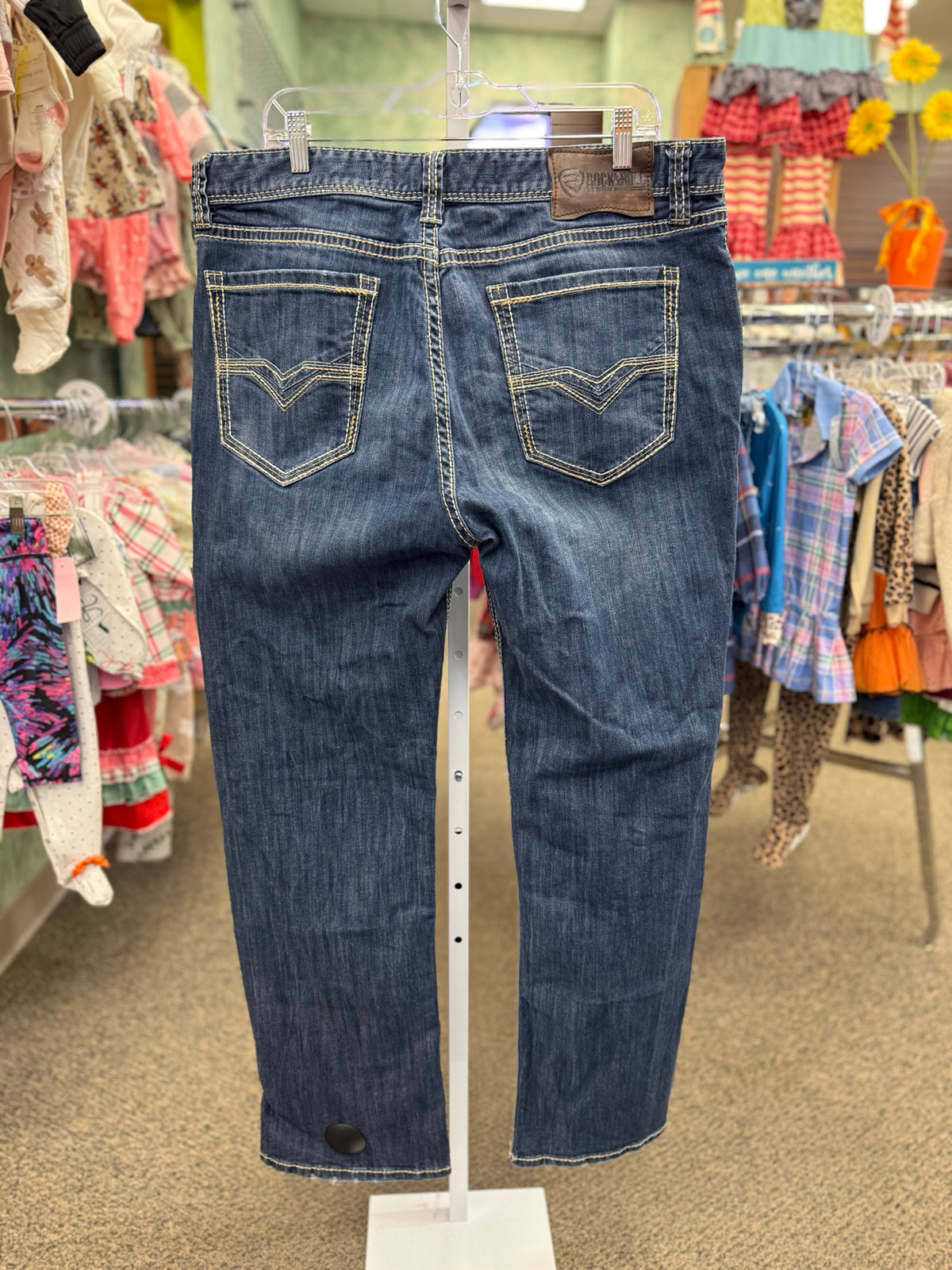 Pre-owned Rock&Roll BLUE DENIM Mens Size 38 34 MENS Jean