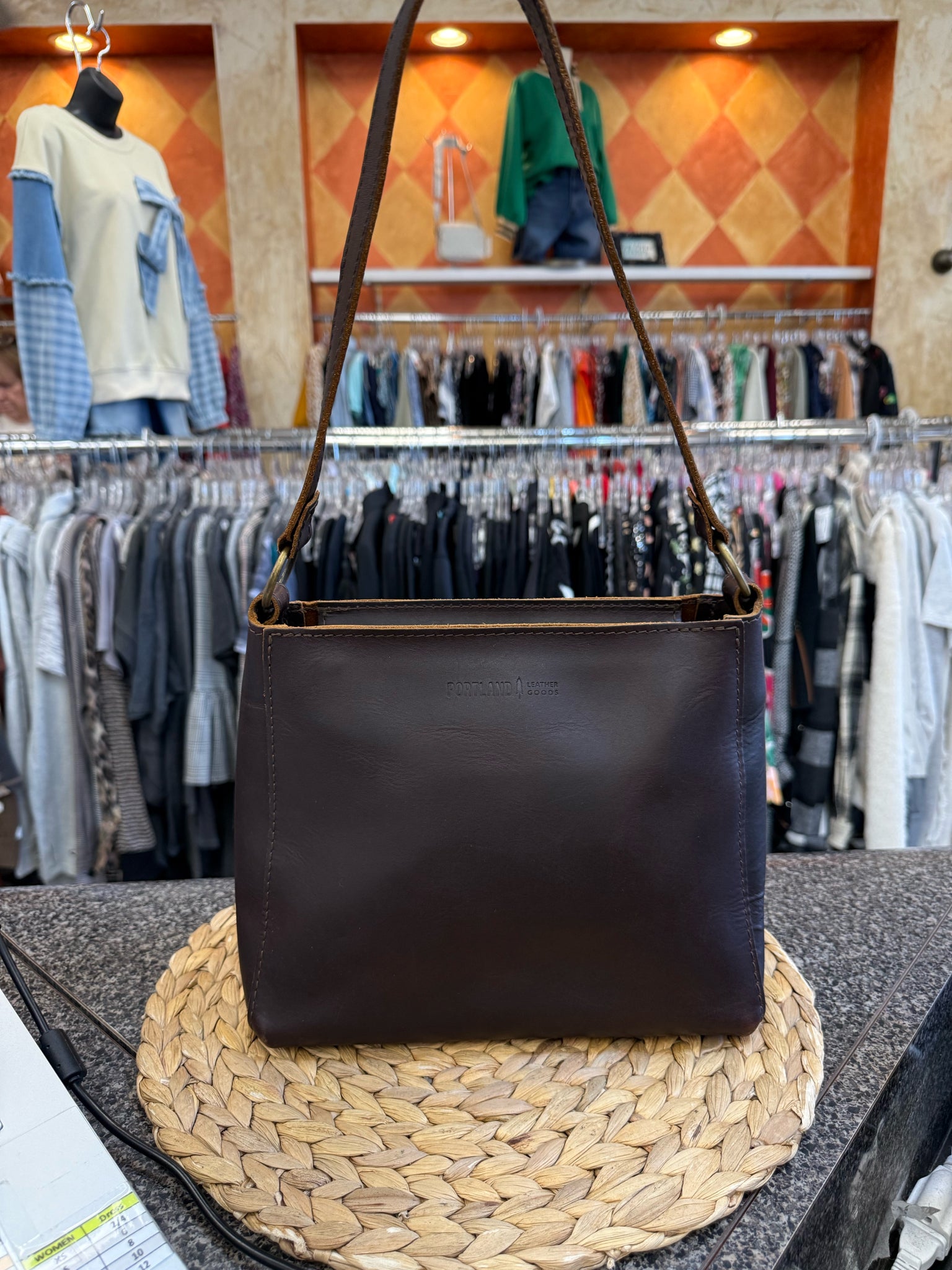 Pre-owned PORTLAND LEATHER GOODS Brown Shoulder Designer Purse