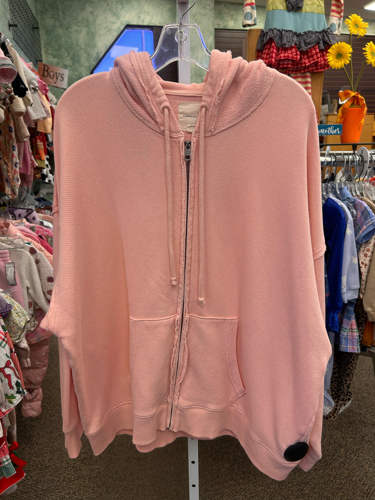 Pre-owned AMERICAN EAGLE Light pink Size: XL Long Sleeve Light Wt Jacket