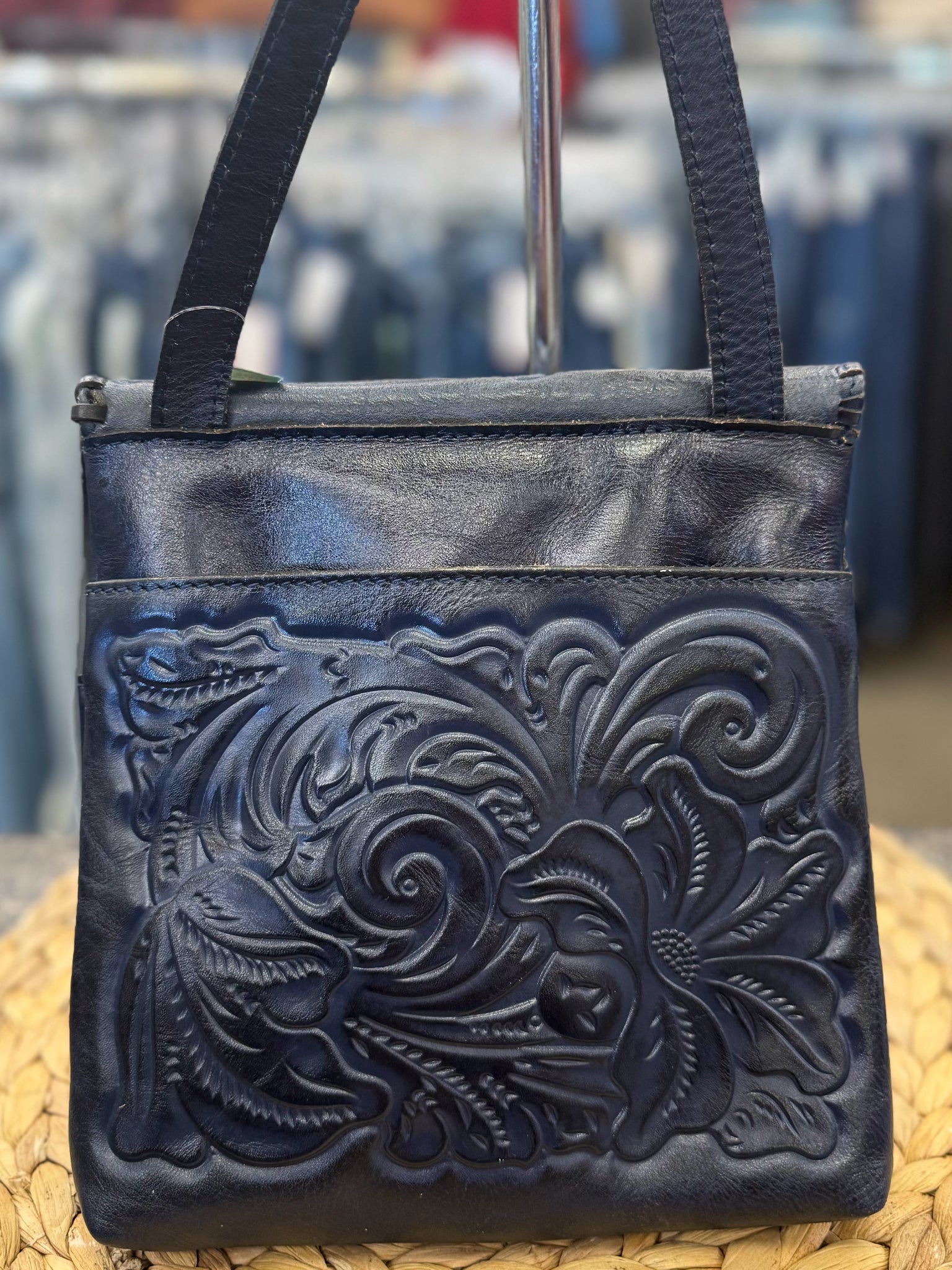 Pre-owned PATRICIA NASH Navy Crossbody Designer Purse