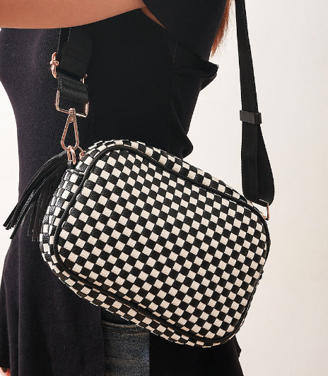New Zenana Black check S Crossbody Purse