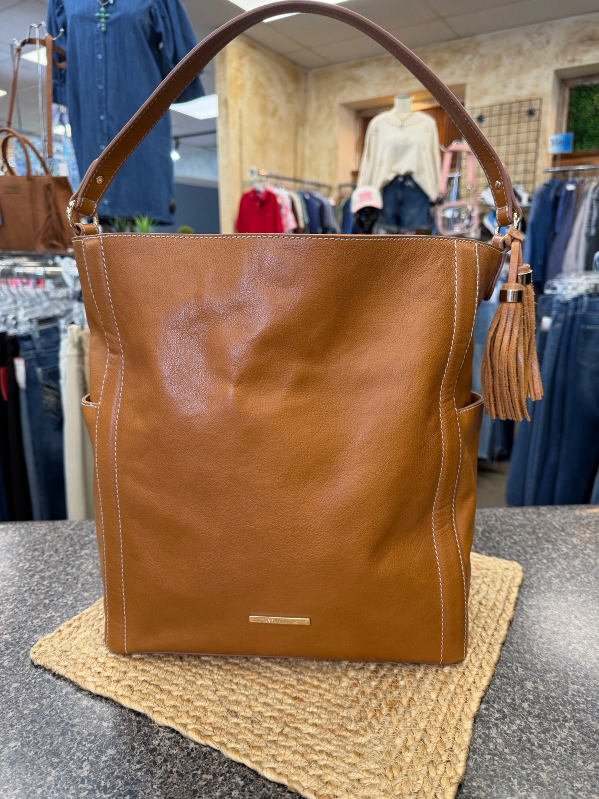 Pre-owned BRAHMIN Brown Shoulder Designer Purse