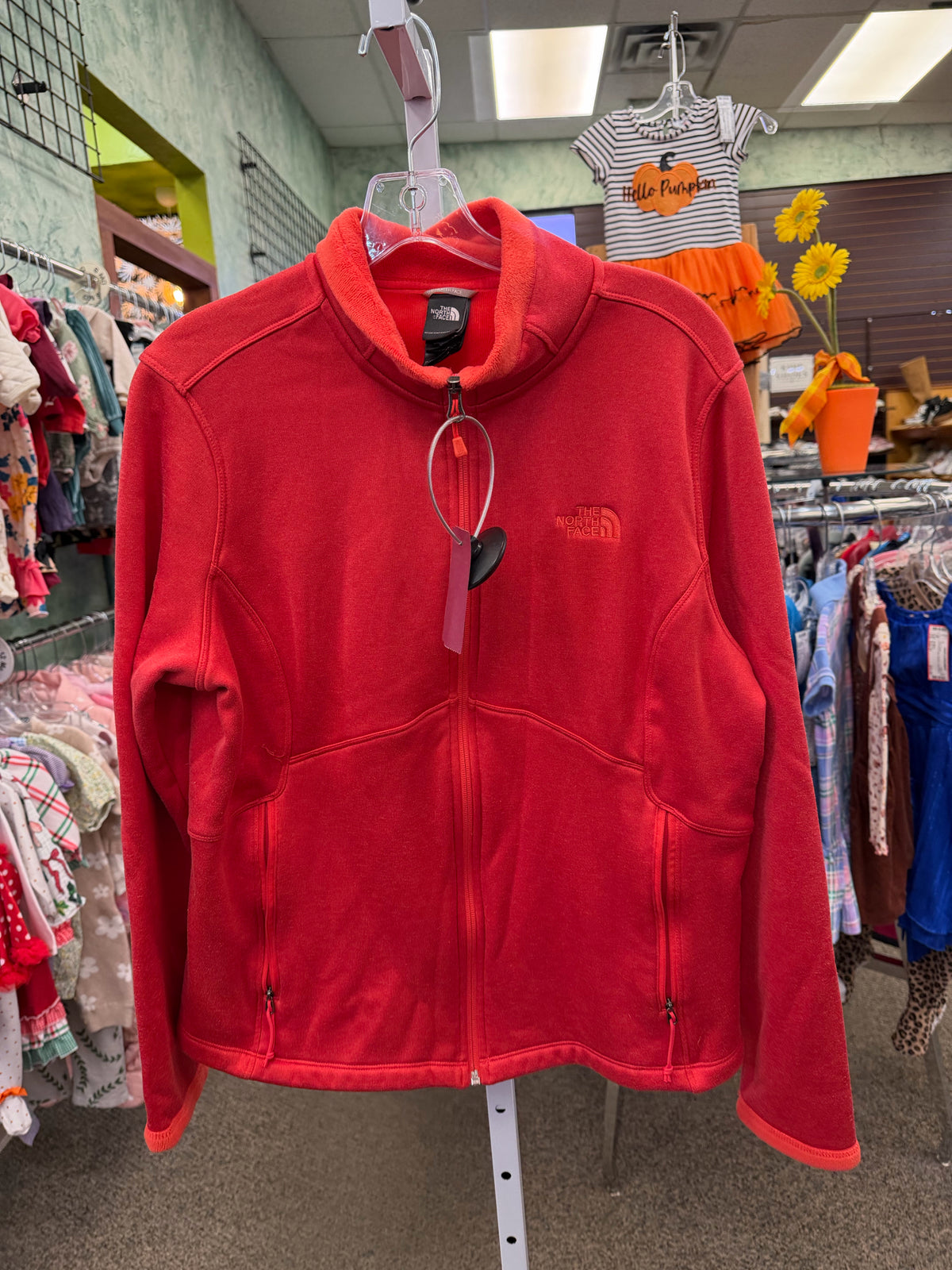 Pre-owned NORTH FACE Red Orange Trim Size: L Long Sleeve Light Wt Jacket