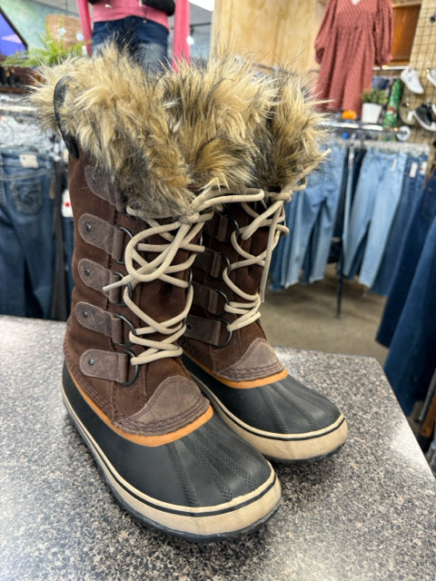 Pre-owned SOREL Black Brown Size 8 Boot