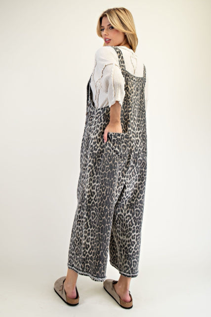 New EASEL Leopard # SIZE Medium Overalls