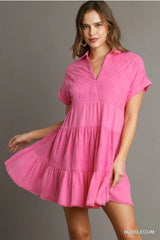 New Pink Size Small Short Sleeve Dress