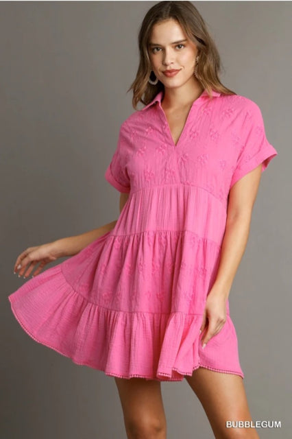 New Pink Size Small Short Sleeve Dress