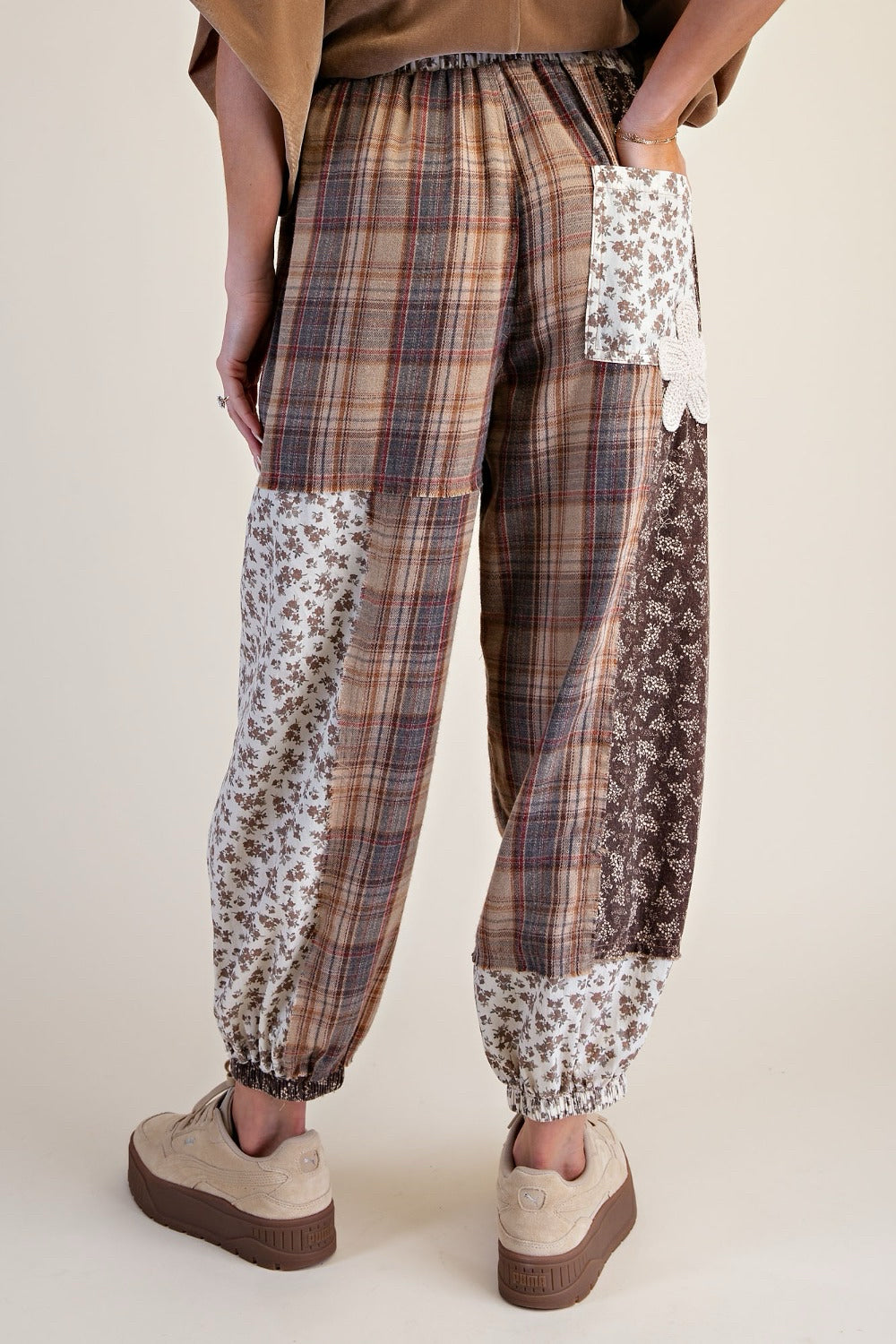 New EASEL Brown print Size Small Pants