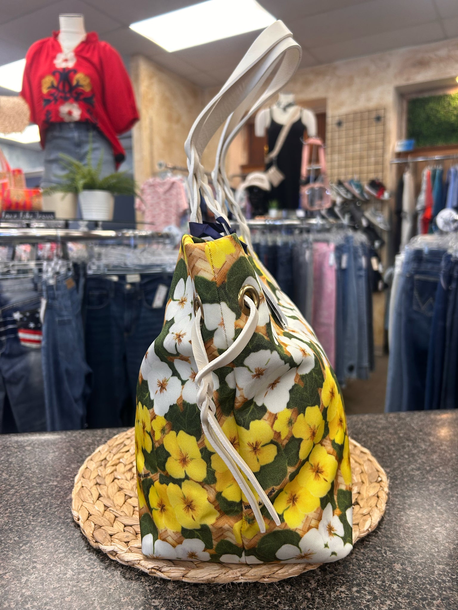 New with Tag DOONEY&BOURKE Yellow floral Multi Floral Tote Designer Purse