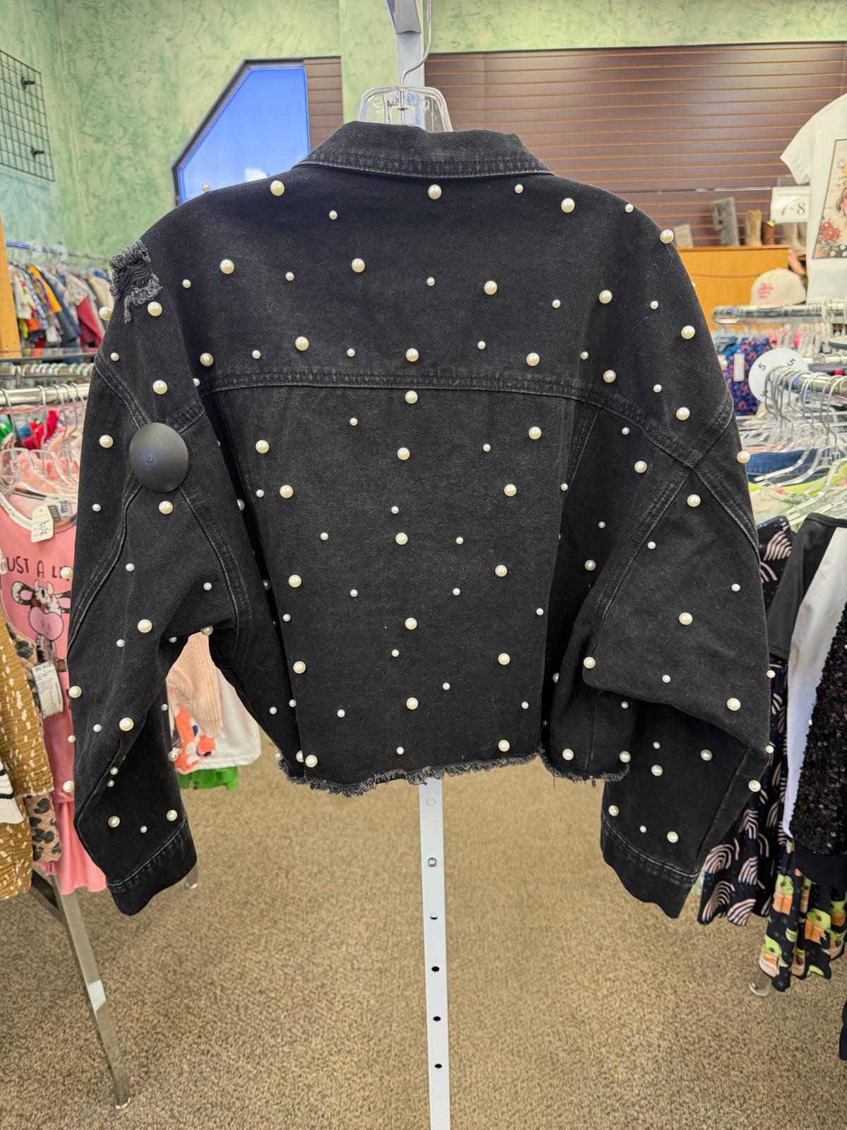 Pre-owned PEACH LOVE Black Size L Long Sleeve Denim Jacket