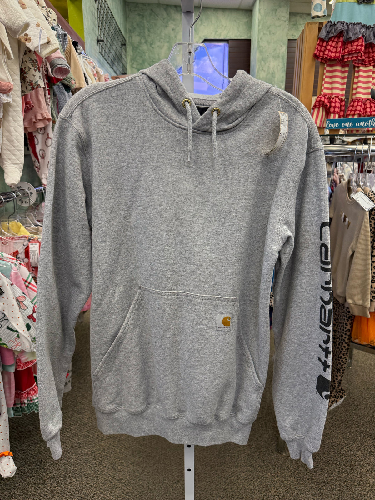 Pre-owned CARHARTT Gray blend Men Size XS Long Sleeve Mens Hoodie