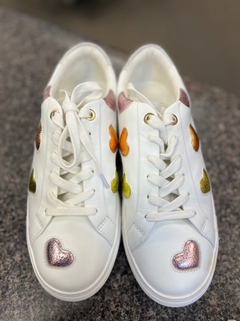 Pre-owned KURT GEIGER White Multi Color Size 7.5 Sneaker