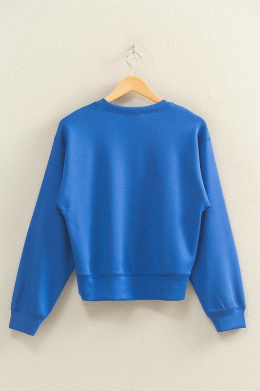 New DOUBLE ZERO Royal Blue Size S Long Sleeve Sweatshirt