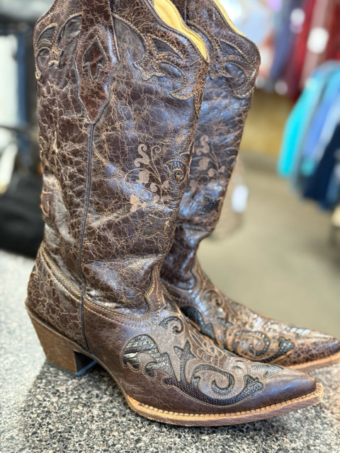 Pre-owned CORRAL Brown Size 10 Designer Boot