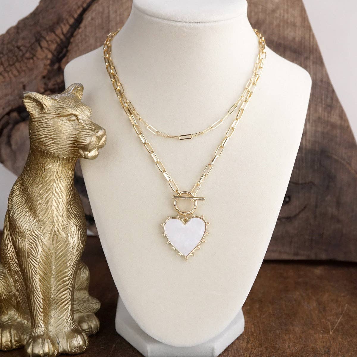 Moonlit Heart – Layered Heart Pendant Necklace