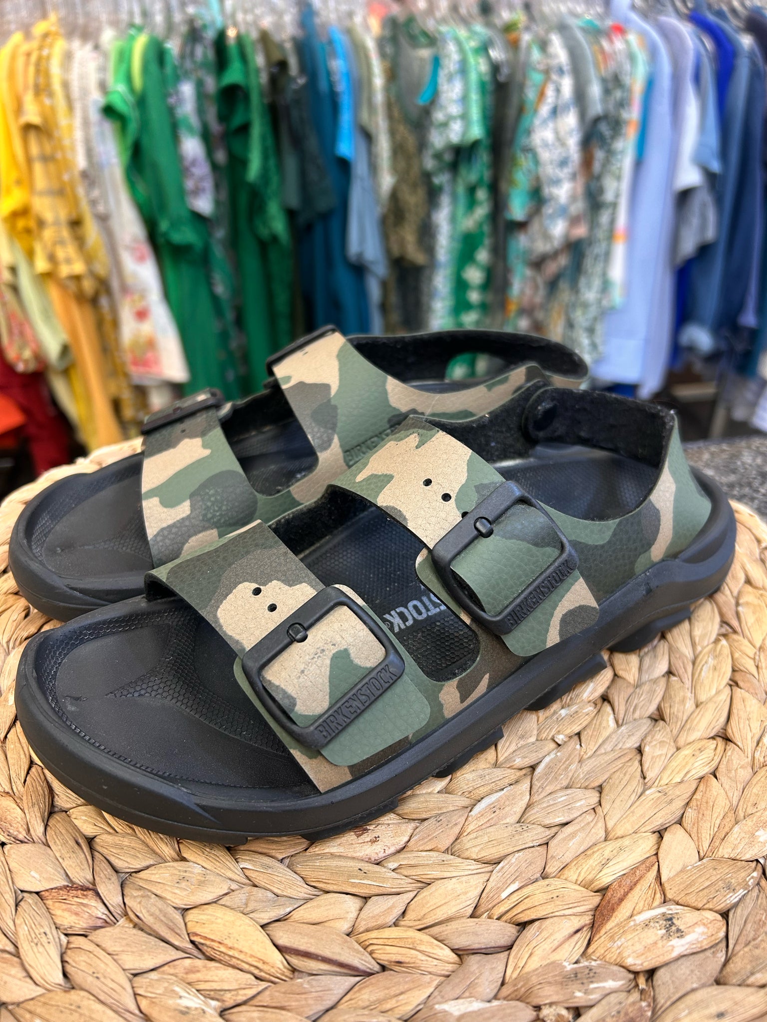 Pre-owned BIRKENSTOCK Camouflage Size 7 Designer Sandal