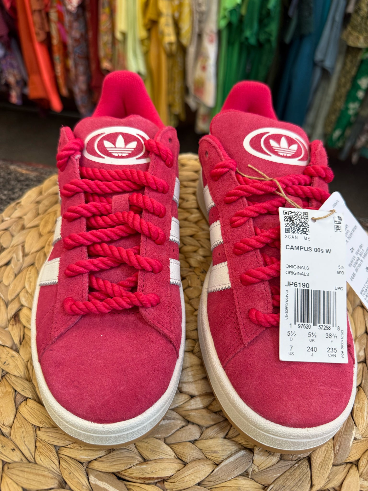 New with Tag ADIDAS Hot pink White Trim Size 7 Designer Sneaker