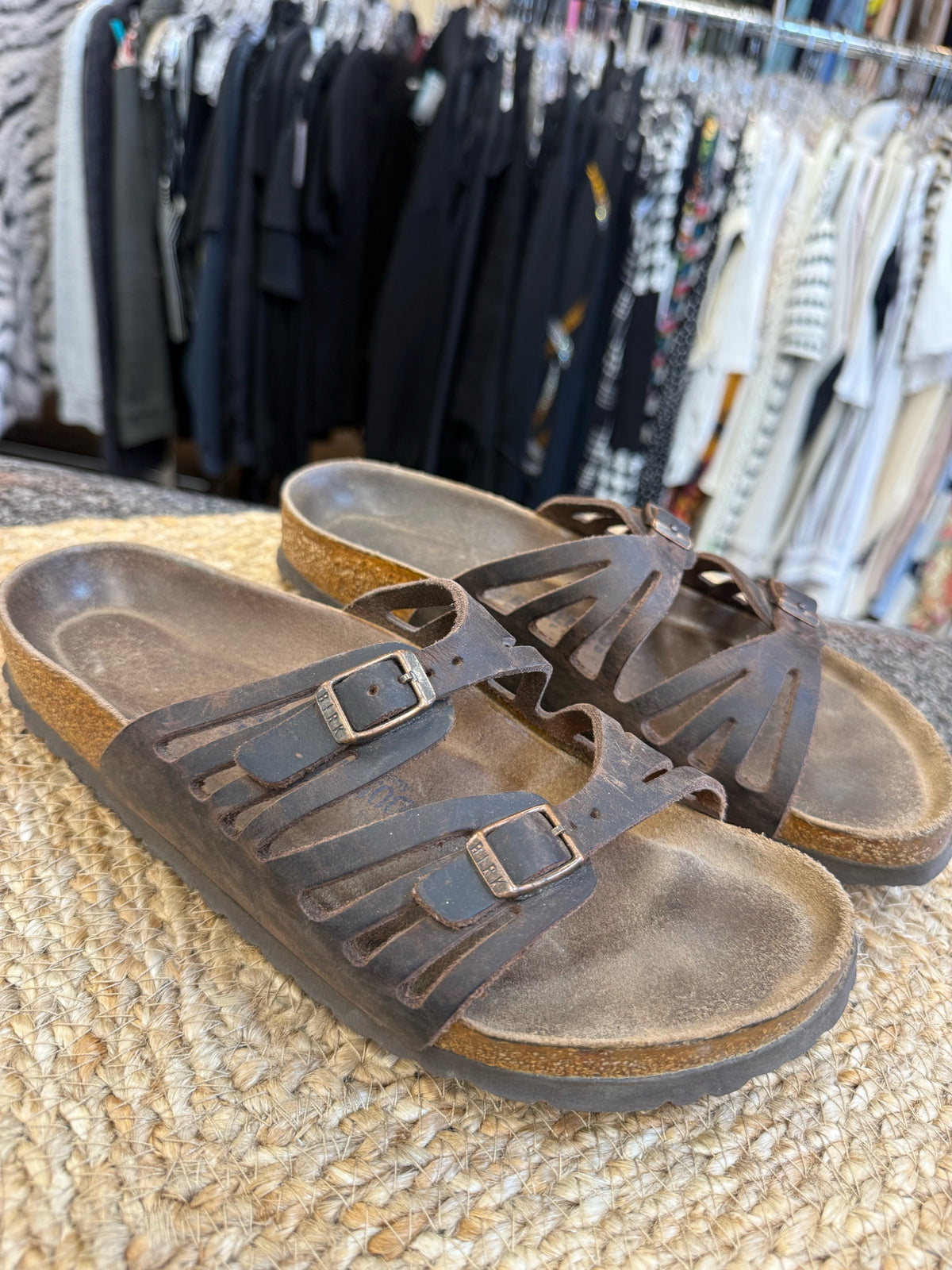 Pre-owned BIRKENSTOCK Dark brown Size 9 Designer Sandal