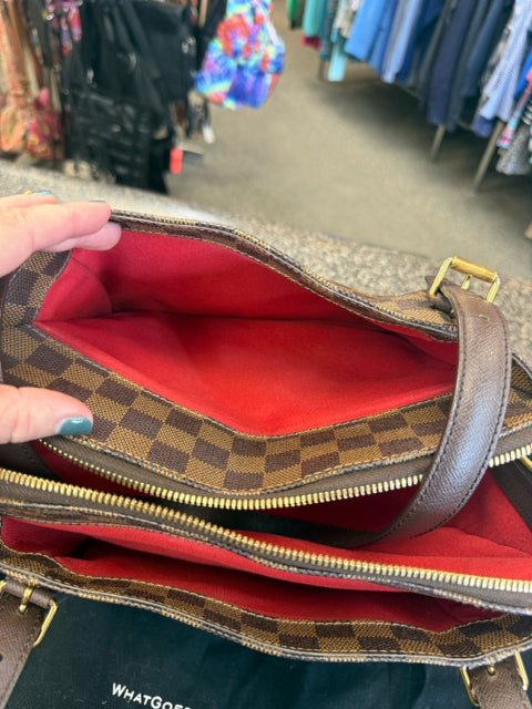 New  Without Tag LOUIS VUITTON Dark Brown Signature Shoulder Designer Purse