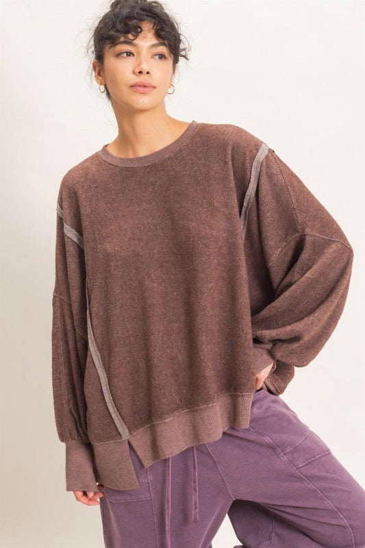 New HYFVE Dark brown Size S Long Sleeve Sweatshirt