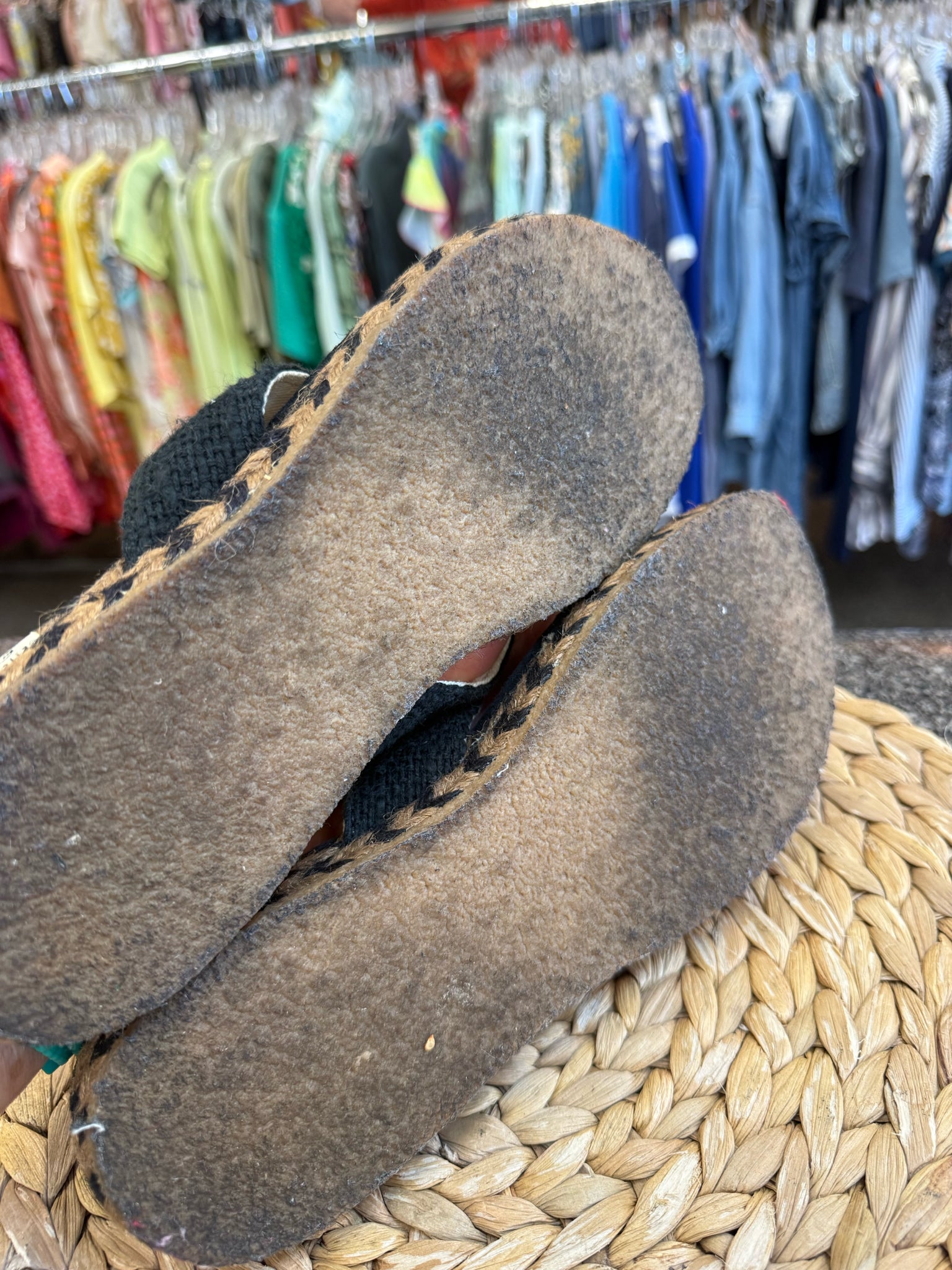 Pre-owned UGG Black Size 10 Flip Flop
