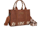 New WRANGLER Brown Leopard Trim M Purse