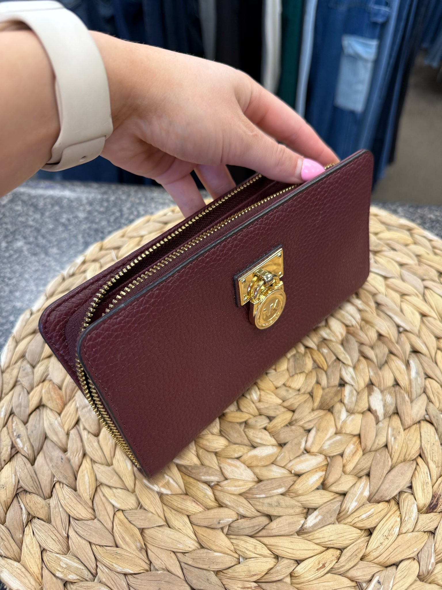 Pre-owned MICHAEL KORS Maroon Designer Wallet