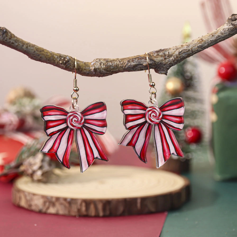 New Dipped Red Pink Earring