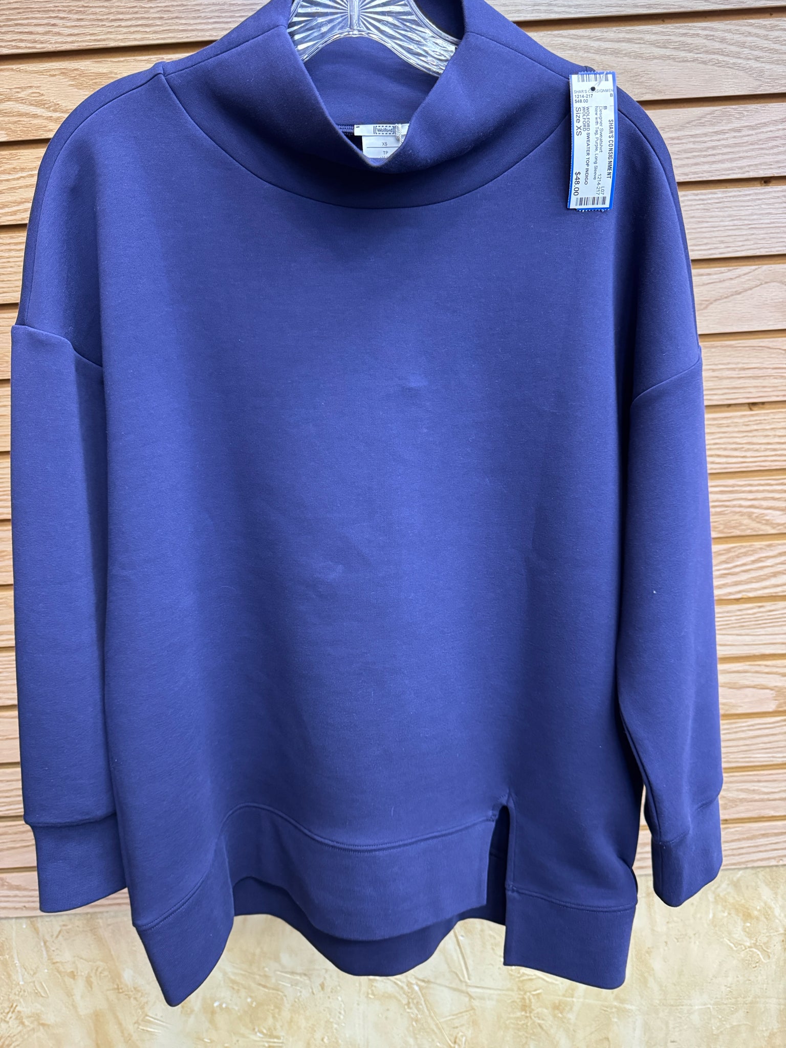 New with Tag WOLFORD Purple # SIZE XS Long Sleeve Designer Sweatshirt