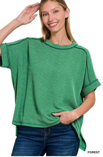 New Zenana Green Size M/L Quarter Sleeve Blouse