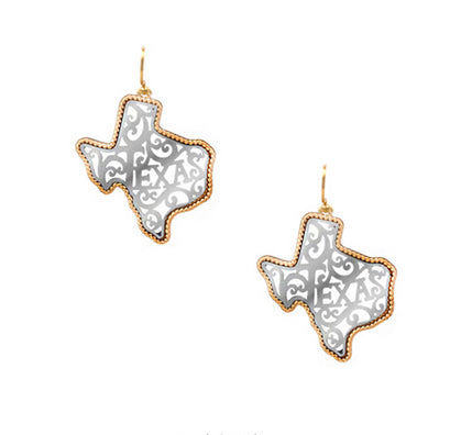 New SS Gold Silver Trim Earring