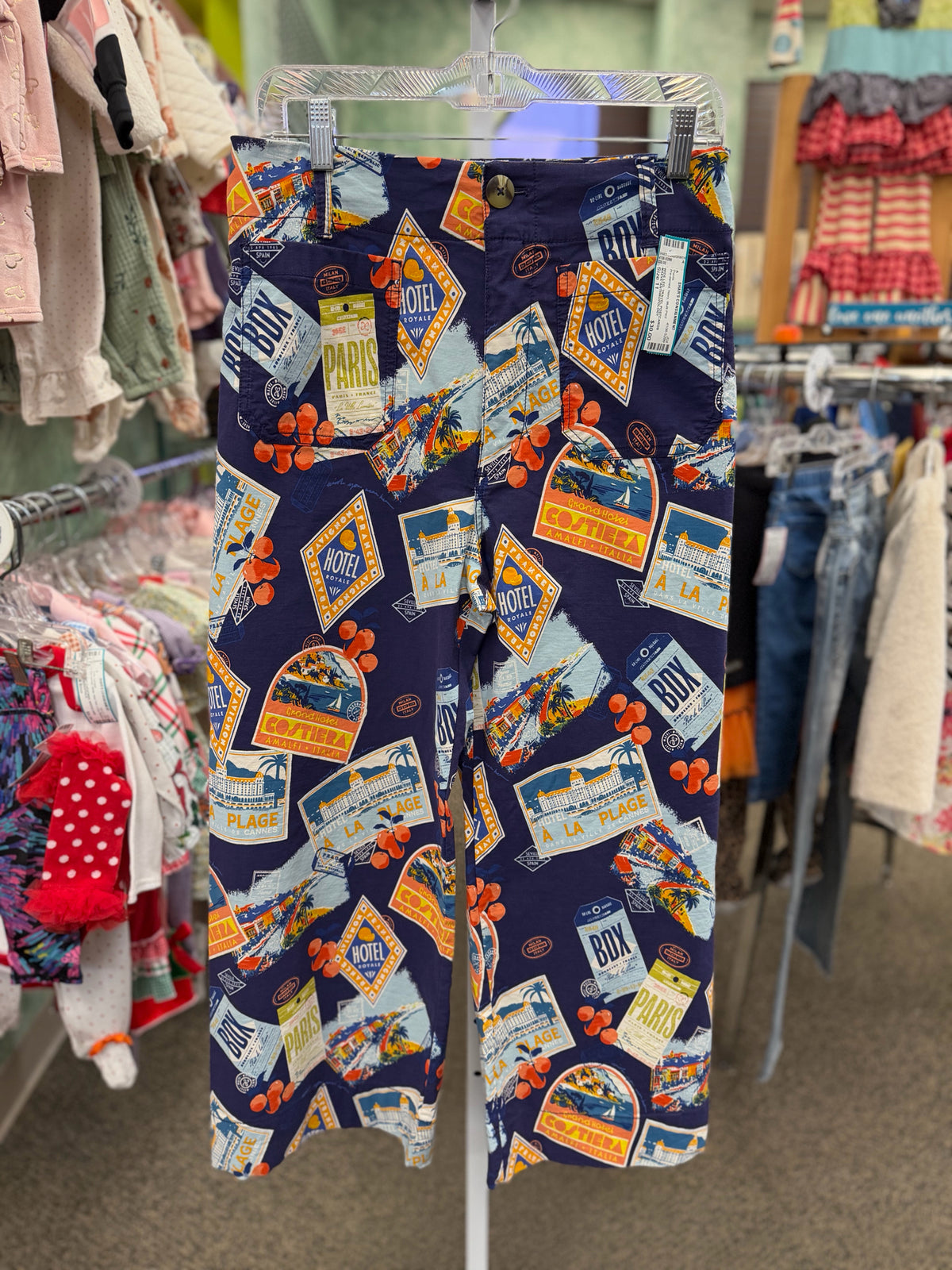 Pre-owned MAEVE*ANTHROPOLOGY Navy Multi Print Size 11 Pants